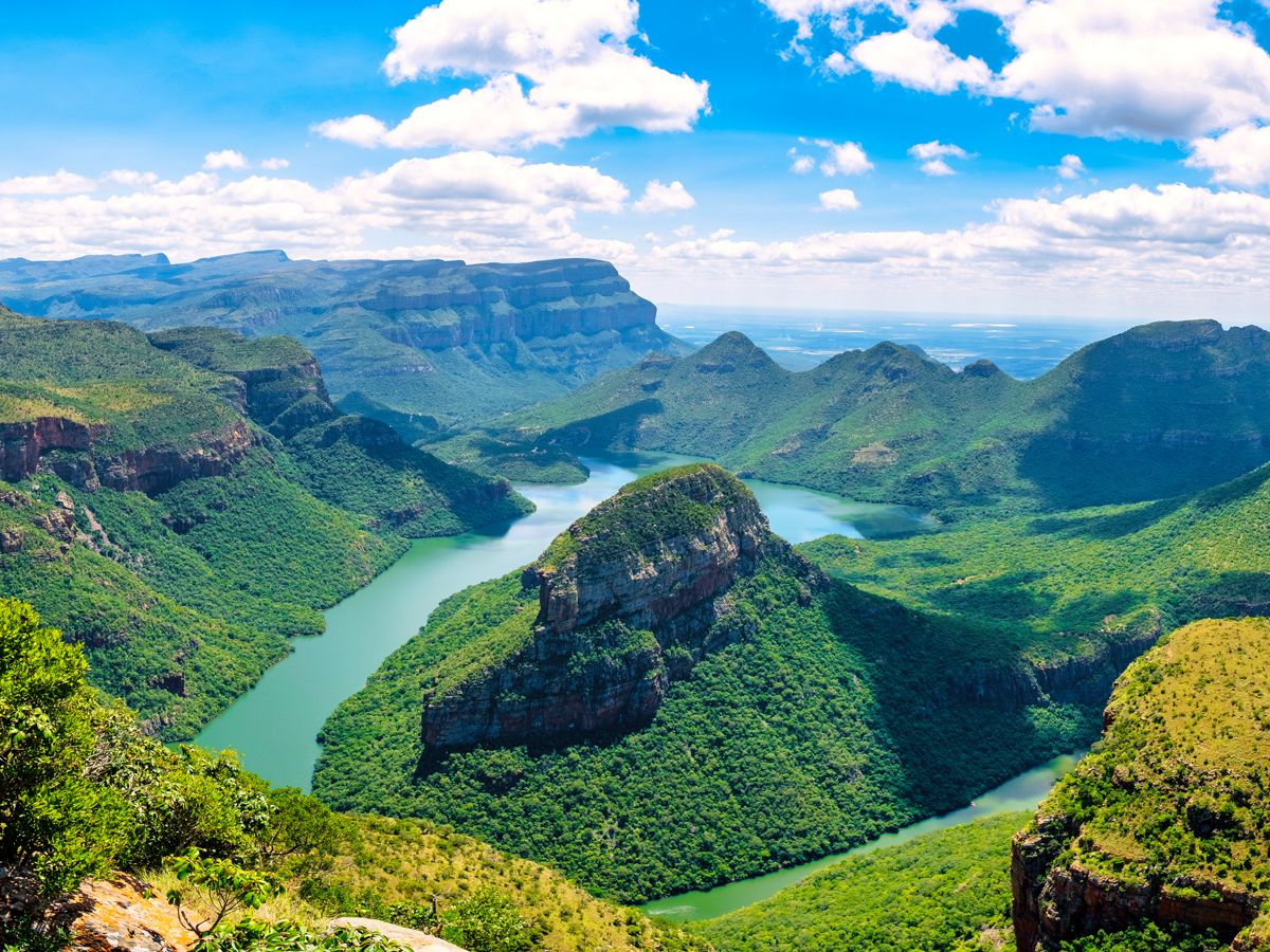 African savanna stretching to a low horizon