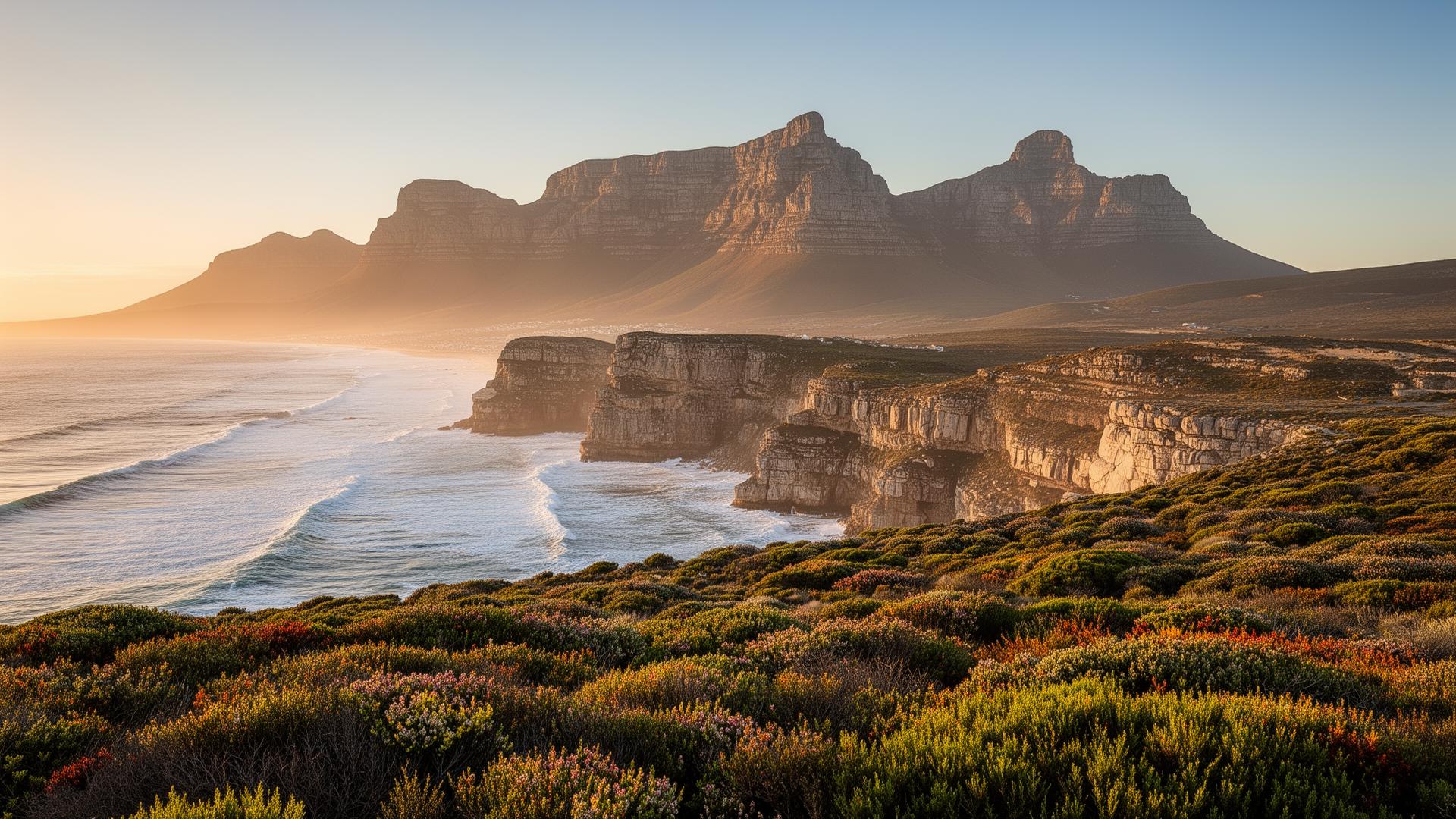 Cape coastline at golden hour — the kind of country we work in
